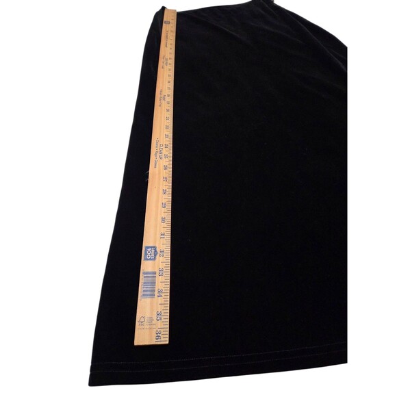 Vintage Scott McClintock Velvet Maxi Skirt Black Women's 10 Side Zip C10.1 - Picture 6 of 8